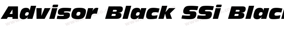 Advisor Black SSi Black Italic字体转换